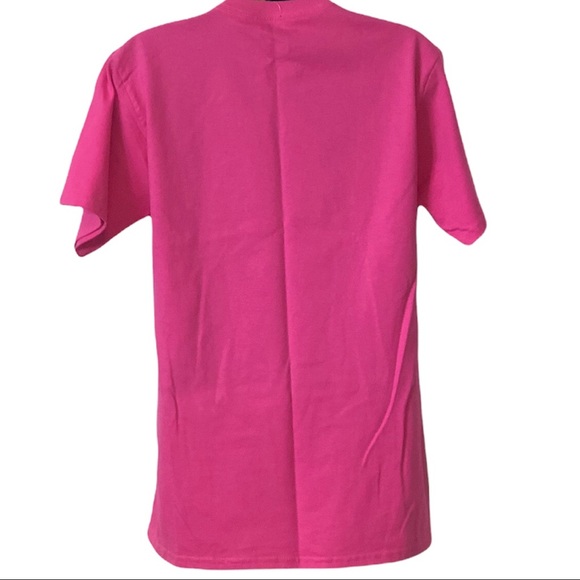 Hanes neon pink West Virginia Crewneck shortsleeved t-shirt Size S/P/CH - Picture 6 of 9